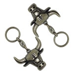 듀얼 팩 황소 머리 목장 라이프 카우보이 스타일 웨스턴 메탈 옥사이드 컬러 열쇠고리 : 트렌즈포트