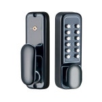 기계식 도어락 번호키 카드키 사무실 1초잠김 현관 기계식번호키 유리 소형 창고 1st silver : 메이크잇샵