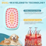 아이키너 펫 콜드 테라피 브러시, 개와 고양이를 위한 레드 라이트 수의사 장치, 관절염 , 관절 피부 및 염증을 듀얼 모드 휴대용 장치(파란색)... 