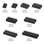 66PCS DIP IC 소켓 어댑터 솔더 타입 20 2 8 16 18 DIP14 6 키트 피치 핀 28 커넥터 14 24 DIP6 54mm DIP8 : 테라슬