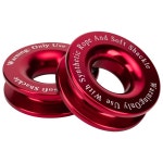 아쿠아룸 2개 소프트 섀클용 윈치 스내치 블록 풀리 회수 링, 로프 풀리, ATV UTV SUV 트럭 오프로드 차량용 66,000파운드 액세서리(빨간색)... 