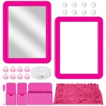 장디 24개 락커 액세서리 키트 마그네틱 정리함 세트, 미러 화이트보드 러그 보관함 LED 조명 및 후크 백 투 스쿨 필수품 여학생 학용품 장식... 