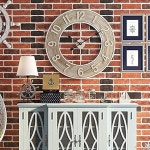 방수, 실외 벽시계, 정원 시계 무소음 실내 dkulmn 비클릭 벽시계 배터리 야외 작동 23인치 : 플레인폼