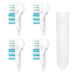4배 스핀 민감 칫솔 듀얼 클린 크로스 교체 부착 브러시 헤드 리필 액세서리, Oral B 4732 3733 4734 회전 전동 및 십자형 칫솔모와... 