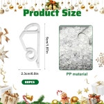 조소주 홀리데이 크리스마스 라이트 클립 야외 행거터 훅스 날씨에 강한 스트링 할로윈 장식용 (화이트) : 일모두의샵