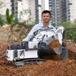 996 RC 유압식 중장비 굴착기 1/20 대형 광산 모델 고정밀 원격 제어 굴착기 라이트 사운드 야외용 장난감 TH20521 : 라인코퍼레이션