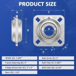 dhu112r209 822-208c 원형 유닛 베어링 fd209rb st3027 1-1/2 40-109 dhu1-1/2r-209 플랜지 보어 유닛용 238813b 해로우 1934... 