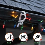 조소주 홀리데이 크리스마스 라이트 클립 야외 행거터 훅스 날씨에 강한 스트링 할로윈 장식용 (화이트) : 일모두의샵