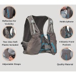 네이선 하이드레이션 가볍고 빠른 핏의 수정 반사형 4L 수납 포켓 6개 14 플라스크 XX Large 옵션 1 : Fred Market1