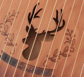 초보자 휴대용 하프 1개 여행 리라 악기 17 음계 : 문무통상