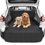 반려견용 트라이블펫 SUV 카고 라이너 - 범퍼 플랩 프로텍터가 있는 유니버설 핏 방수 논슬립 반려견 커버, 세단, 밴 및 SUV용 펫 시트 매트... 
