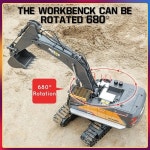 후이나 1592 RC 굴착기 1:14 합금 원격 무선 조종 22채널 대형 엔지니어링 차량 시뮬레이션 건설 장비 RC 트럭 장난감 소년용 : 라인코퍼레이션