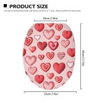루아리스구르 러브 하트 변기 커버 발렌타인 데이 욕실 장식 길쭉한 뚜껑 분홍색 로맨틱 보호대 : Studio Season