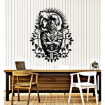 헬멧 소년실 스티커 벽화 큰 장식 g6484 블랙의 비닐 벽 데칼 중세 전사 기사 S 11 in X 13.7 in Black : 치즈포켓