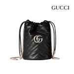 구찌 GG 마몽 스몰 버킷백 블랙 575163 AAET8 1000 : 디메르끄