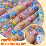 미니어처만들기 미니어처 정원 홈 DIY 액세서리 미니 및 데코 인형집 레진 피규어 공예품, 거북이 선물 random color : 오늘의콩