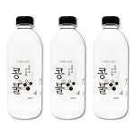 유페트 1000ml 콩물라벨 페트병, 38파이, 1L, 검정캡, 60개 : 엠페트