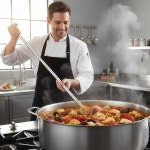 소로 에센셜 - 48 u201D 스테인리스 손잡이 패들과 스틸 큰 믹싱 끓이는 교반 케이준 주걱 튜브형 냄비에서 육수 가재 배치 대형 조리용 : 메가핫딜