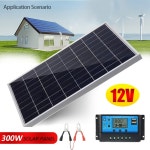 12V 24V 태양광 충전기 주택 태양광패널 200W 발전 충전 전지판 겸용 Only solar panel : 바람결커머스