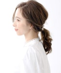 고베 밴틴 VINGTAINE 비쥬 스톤 리본 포니 후크 성인 헤어 액세서리 헤어 커프스 H7317-G-CAFF : regalo shop