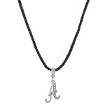 1928 주얼리 연장 목걸이 크리스탈 14인치 여성용 코드 3인치 이니셜 블랙 + 펜던트 M : 콩 리스트