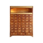 한약장 약재함 한의원 서랍장 한약 전통 원목 수납장 고가구 엔틱 약장 빈티지 : 지구세바퀴