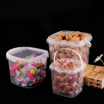 원료보관 플라스틱통 50L 약품용기 10L 흰색 드럼 44 나사형캡 물통 벌크통 1 사각 배럴 1L [투명] (배럴 뚜껑 핸들 : 레몬마르쉐