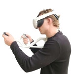 퀘스트 1/2/3/3/3S /Pro /Rift S용 스마트 디자인 조정 컨트롤러 SKOL 건스톡 컴팩트 빠른 및 갖춘 재장전 스톡 - 추적 가능한 경량 정확도를... 
