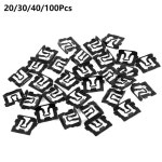 20/30/40/100Pcs 앞 유리 후면 몰딩 트림 클립 블랙 나일론 인테리어 C5ZZ 6543413 -B 포드 64 93 모델용 : 코너종합몰