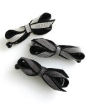 Vantage VINGTAINE 체인 리본 바나나 클립 성인 여성 헤어 액세서리 헤어 클립 H7335-BK- 블랙 : regalo shop