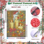 (16x12 공예 아트 키트, 장식 인치) 겨울 페인팅 xackcme 선물 다이아몬드 홈 diy 월 크리스마스 젬 5d 양초 키트 스위트 G8948 : 플레인코너