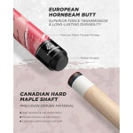 58인치 당구 큐 스틱이 있는 락큐 수영장 세트 | 하드 가죽 튜브 케이스, 극세사 타월 및 장갑 green-21oz : 브리엘하우스