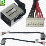 Dell piron 15 7566 7567 i7566 i7567 P65F P65F001 D18KH DC30100YB00 용 DC 전원 잭 소켓 케이블 와이어 커넥터 플러그 : 델루아6744a