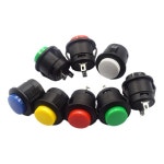 6PCS R13-507 셀프 리셋팅 전원 버튼 카드 버클 스위치 16mm 원형 다중 패널 장착 잠금 없음 전자 제품용 : 루카스낸시1