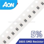 200개 5% 0805 SMD 저항기 0R-10M 1/8W 1 15 22 47 51 200 330 Ohm Ω 1K 2.2K 1R 220R : 아온무역co