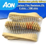 20개 1W 탄소 필름 저항기 5% 1R-1M 2R 47R 330R 1K 4.7K 22K 330K 1 2 ohm : 아온무역co