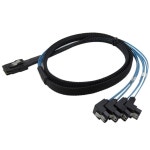 케이블데콘 H0202 1M 미니 SAS 36P SFF 8087에서 SATA 7핀 90도 타겟 하드 디스크 데이터 케이블 파란색 1m : 라모드마켓
