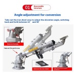 360 ° 금속 대형 레인건 스프링클러, 최장 사정거리 기어 구동 관개용 분무기 (농장 및 분진 억제용) : 충일전자