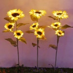지비엘 태양광조명 해바라기등 베란다조명 해바라기 정원등 2P 3구 : 지비엘몰