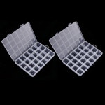 투명 고정 구슬 격자 귀걸이 플라스틱 용기 보관 보석 나사 칸막이가 24개 2개 홀더 케이스 작은 부품 발견 있는 크크라미 정리함 : 인서크10