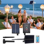 휴대용 태양광 패널, 31V 방수 원격 USB 스트링 라이트 충전기, 공구 및 가정용 발전소 / 정원 야외 농장 텐트 낚시 파티오 : 내일온도