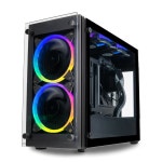 컴퓨터 업그레이드 킹 스트라토스 SFF 게이밍 PC 케이스 미니 ITX, SFX PSU, PCIe 4.0 라이저, 240mm AIO 지원, 4배 PWM ARGB 팬(600-2000... 