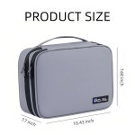 오스뮤닥스 일렉트 정리함 여행 케이스, 코드 여행, 이중 케이블 가방, 테크 파우치 액세서리 휴대용 휴대폰, 케이블, 에어팟, USB, SD 카드... 