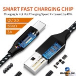 UTHAI SL-BSTC-001 나일론 브레이드 안드로이드 휴대폰 Type-c PS5 데이터 케이블 USB 고속 충전 연장 3미터 : 문수소소온