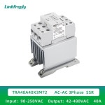 3상 SSR 솔리드 스테이트 릴레이 모듈 히트 싱크  40A 380VAC DIN 레일 AC-AC 제어 220VAC 모터 TRA48A40×3M72 : 알디컴퍼니13