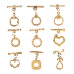 3pcs 스테인레스 스틸 골드 토글 걸쇠 팔찌 목걸이 OT 걸쇠 DIY 쥬얼리 액세서리 만들기 G0053 : 직구포트