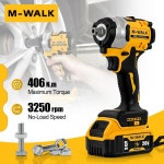 M-WALK DCF922 406N.M 토크 브러시리스 전동 임팩트 렌치 1/2인치 무선 드라이버 공구 (디월트 20V 배터리 핀용) : 서원글로벌13