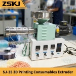 0.1-3 Kg/H SJ35 3D 프린터 필라멘트 압출기 미니 소형 호환 XPS 폼 기 PET 플라스틱 12mm HDPE 시트 : 엘포릭