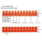 고전력 분배기 H2519 터미널 정션 빠른 케이블 블록 전기 와이어 커넥터 H3801 H2519 2 5pcs : 맛있는 온도