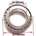 1/2/3/4/5PCS 30x50x12 MM 휠 스티어링 헤드 칼럼 305012 테이퍼 롤러 오토바이 베어링 30x50x15 MM : 지니트레이드몰